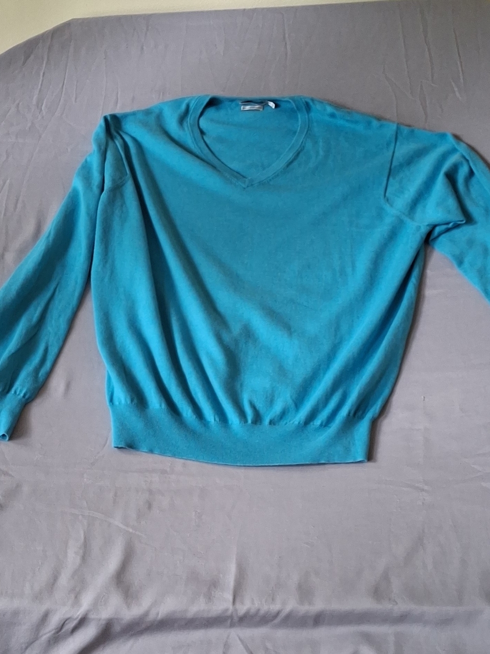 Peter Millar Teal V-Neck Sweater